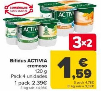 Carrefour Bífidus activia cremoso oferta