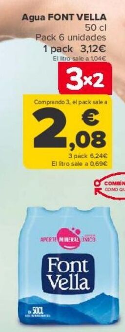 Carrefour Agua font vella oferta