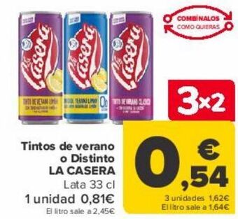 Carrefour Tintos de verano o distinto la casera oferta