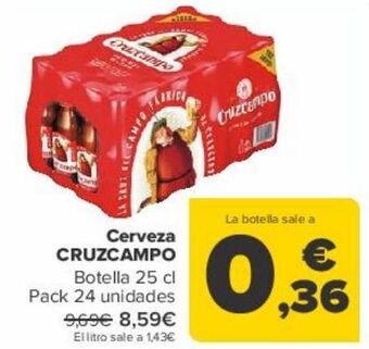 Carrefour Cerveza cruzcampo oferta