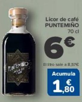 Carrefour Licor de café puentemiño oferta