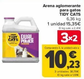 Carrefour Arena aglomerante para gatos tidy cats oferta