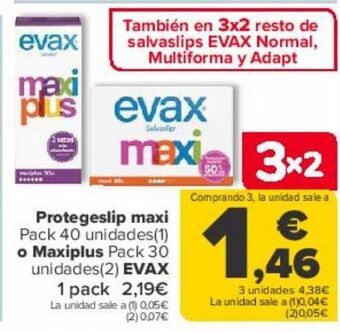 Carrefour Protegeslip maxi o maxiplus evax oferta