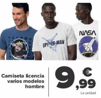 Carrefour Camiseta licencia varios modelos hombre oferta