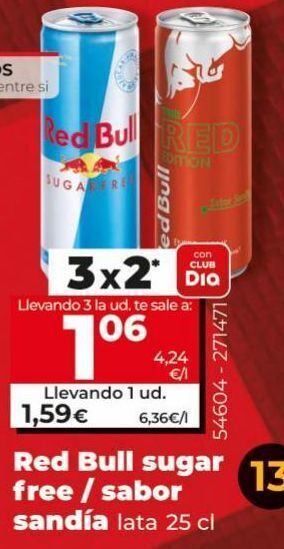 Maxi Dia Bebida energética red bull oferta
