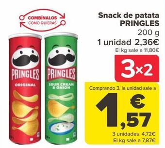 Carrefour Snack de patata pringles oferta