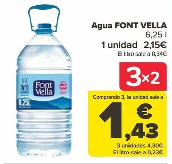 Carrefour Agua font vella oferta