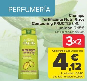 Carrefour Champú fortificante nutri rizos contouring fructis oferta