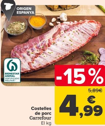 Carrefour Costillas de cerdo carrefour oferta