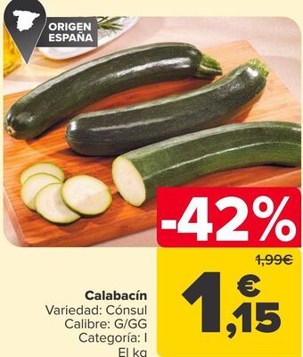 Carrefour Calabacín oferta