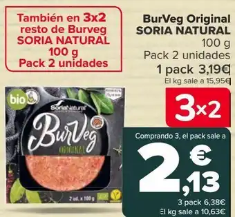 Carrefour Burveg original soria natural oferta
