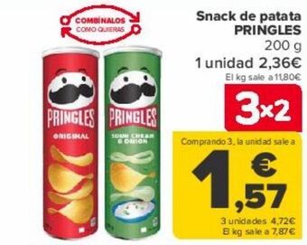Carrefour Snack de patata pringles oferta