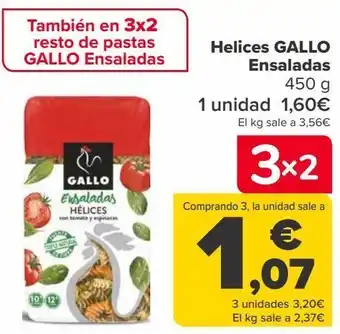 Carrefour Helices gallo ensaladas oferta