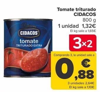 Carrefour Tomate triturado cidacos oferta