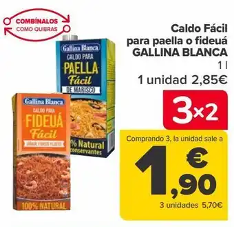 Carrefour Caldo fácil para paella o fideuá gallina blanca oferta