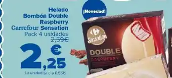 Carrefour Helado bombón double raspberry carrefour sensation oferta