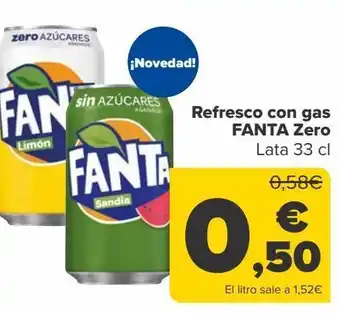 Carrefour Refresco con gas fanta zero oferta