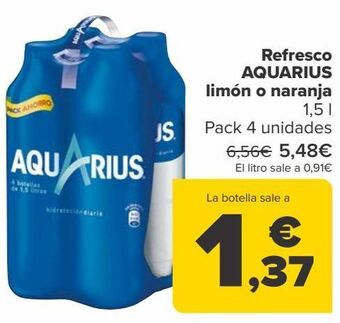 Carrefour Refresco aquarius limón o naranja oferta