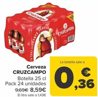 Carrefour Cerveza cruzcampo oferta