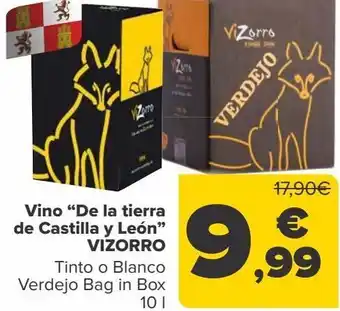 Carrefour Vino ''de la tierra de castilla y león'' vizorro oferta
