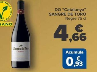 Carrefour D.o. ''cataluña'' sangre de toro tinto oferta