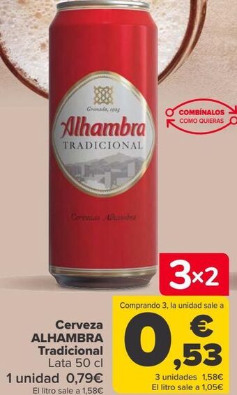 Carrefour Cerveza alhambra tradicional oferta