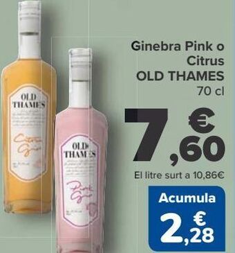 Carrefour Ginebra pink o citrus old thames oferta