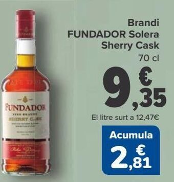 Carrefour Brandy fundador solera sherry cask oferta