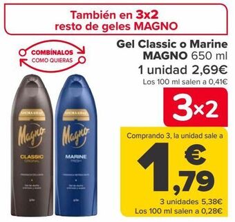Carrefour Gel classic o marine magno oferta