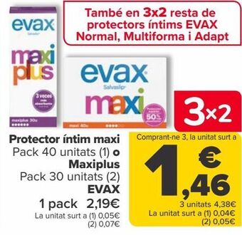 Carrefour Protegeslip maxi o maxiplus evax oferta