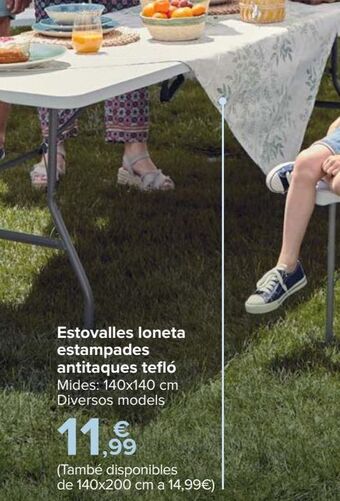 Carrefour Mantel loneta estampado anti-manchas teflón oferta