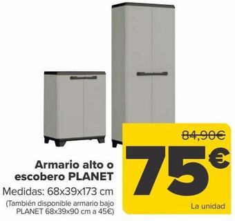 Carrefour Armario alto o escobero planet oferta