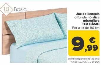 Carrefour Juego de sábanas o funda nórdica microfibra tex basic oferta