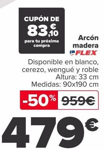 Carrefour Arcón madera flex oferta