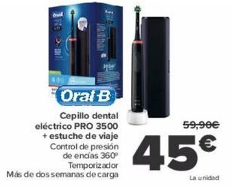 Carrefour Cepillo dental eléctrico pro 3500 + estuche de viaje oferta