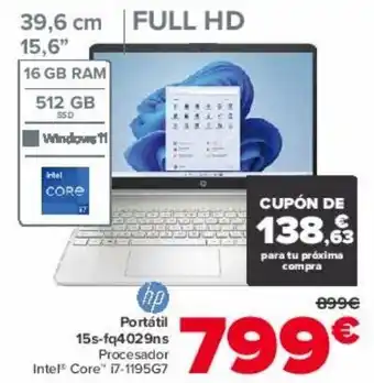 Carrefour Portátil 15s-fq4029ns oferta