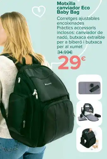 Carrefour Mochila cambiador eco baby bag oferta