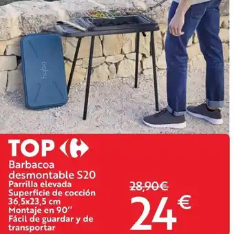 Carrefour Barbacoa desmontable oferta