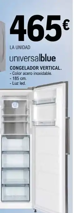 E.Leclerc Congelador vertical universalblue oferta