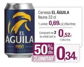 Condis El Águila Cervesa Llauna 33 cl oferta
