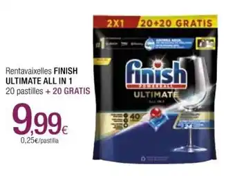 Condis Finish Ultimate All in 1 Rentavaixelles 20 Pastilles + 20 Gratis oferta