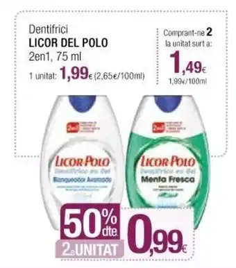 Condis Licor del Polo Dentifrici 2en1 75 ml oferta