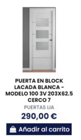 Bricolaje Soriano Puerta En Block Lacada Blanca - Modelo 100 3V 203 x 62.5 Cerco 7 oferta