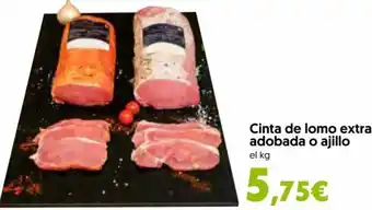 Hiper Usera Cinta de Lomo Extra Adobada o Ajillo El Kg oferta