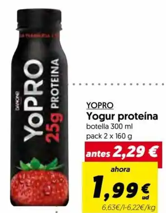Hiper Usera Yopro Yogur Proteína Botella 300 ml Pack 2 x 160 g oferta