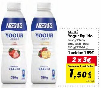 Hiper Usera Nestlé Yogur Líquido 750 g Llevando 2 Unidades oferta