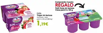 Hiper Usera Clesa Yogur Sin Lactosa Pack 4 x 125 g oferta