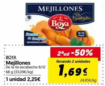 Hiper Usera Boya Mejillones De La Ría Escabeche 8/12 68 g Llevando 2 Unidades oferta