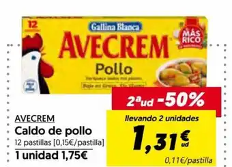 Hiper Usera Avecrem Caldo De Pollo 12 Pastillas LLevando 2 Unidades oferta