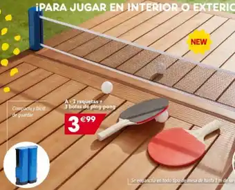 GiFi 2 raquetas + 3 bolas de ping-pong oferta